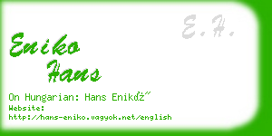 eniko hans business card